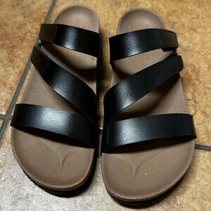 Black Skechers Arch Comfort Sandals